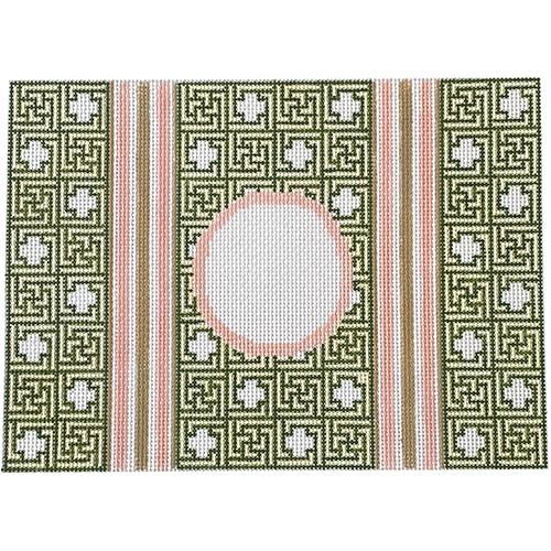 The Kristen Clutch Medium - Green & Pink
