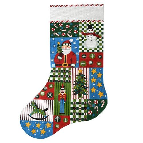 Christmas Blocks with Santa Stocking
