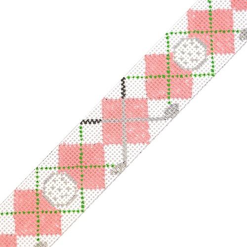 Crossed Clubs Argyle Belt - Pink