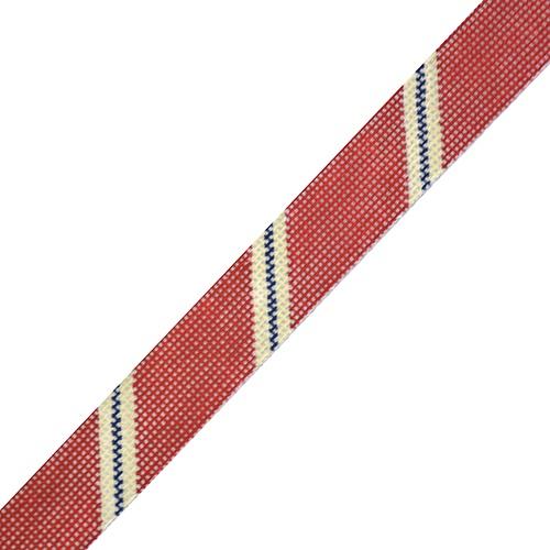 Diagonal Stripe Belt - Red/Khaki/Navy on 18