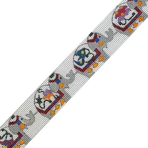 Elephant Walk Belt - Gray Elephants on 18