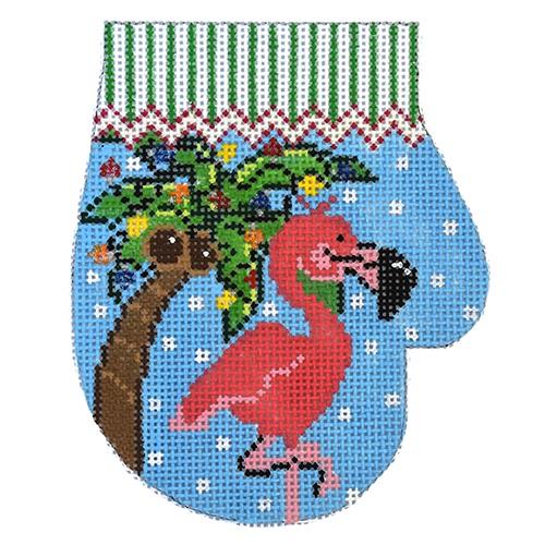 Flamingo Christmas Mitten