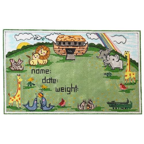 Noah's Ark Birth Announcement with Giraffe