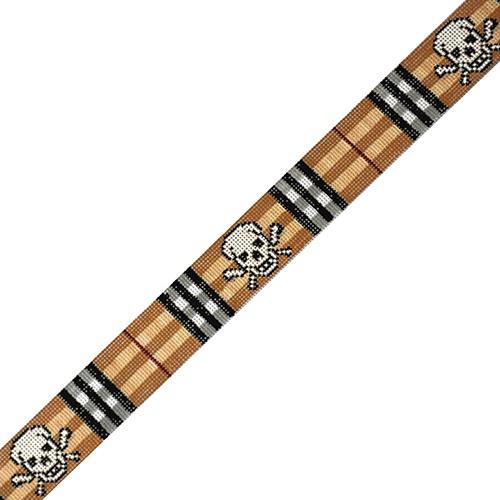 Preppy Plaid Belt - Skull and Crossbones