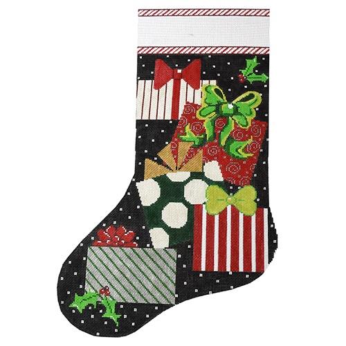 Presents on Black Stocking
