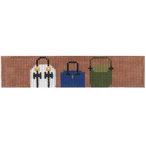 Purses on Khaki Background Key Fob