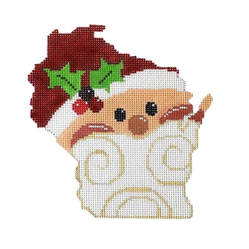 State Shaped Santa - Wisconsin