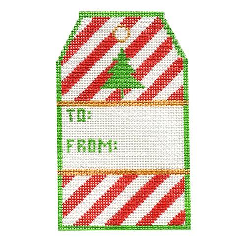 Striped Gift Tag, To and From