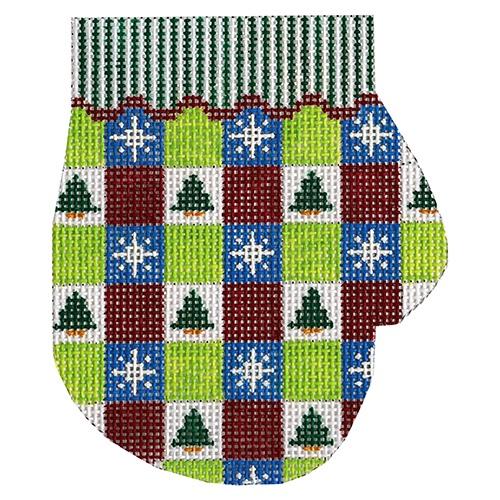 Trees and Snowflakes Mitten