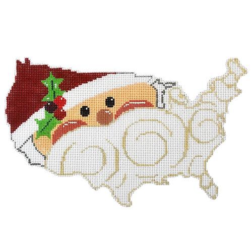 State Shaped Santa - United States