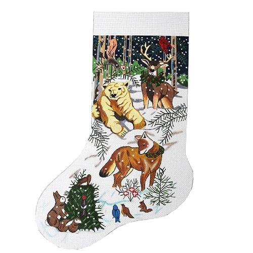 Winter Animals Christmas Stocking
