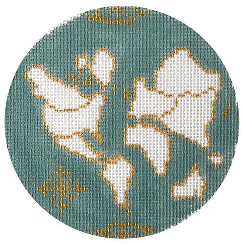 Atlas Round Ornament - Mallard on 18