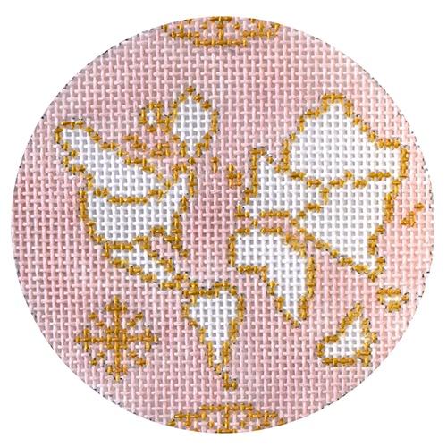 Atlas Round Ornament - Pink on 13