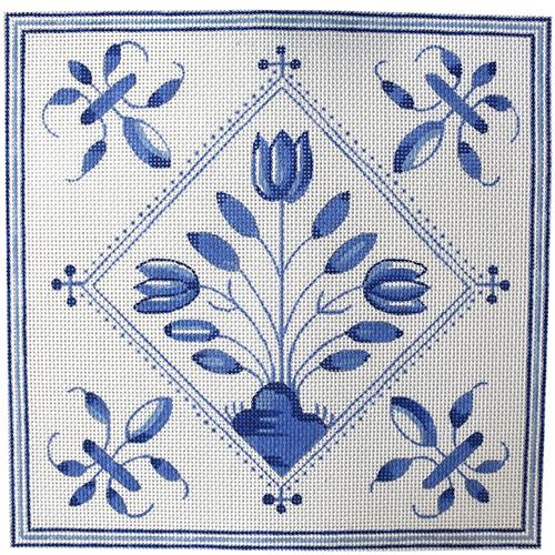Delft Tile - Flower Burst
