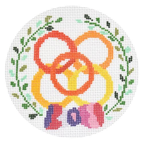 Five Golden Rings - 12 Days of Christmas Folk Art