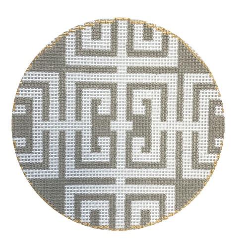 Fret in Taupe Round