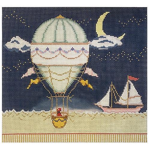 Hot Air Balloon and Sailboat