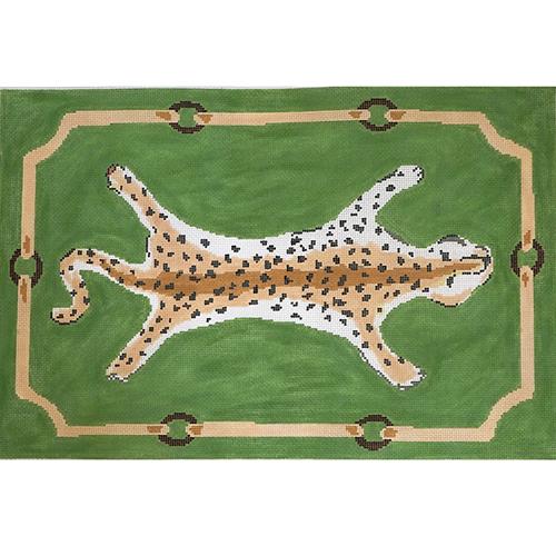 Leopard Pillow in Green
