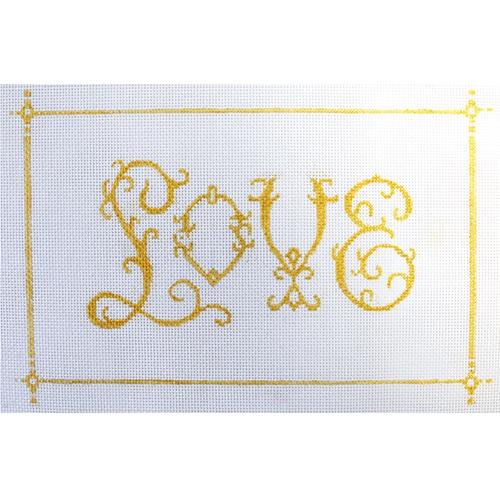 Love - Gold Ornate Letters