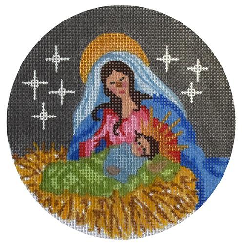 Mother & Child Nativity Round