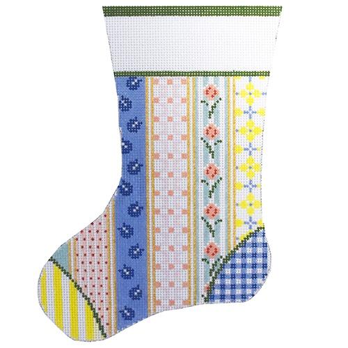 Vintage Quilt Mini Stocking