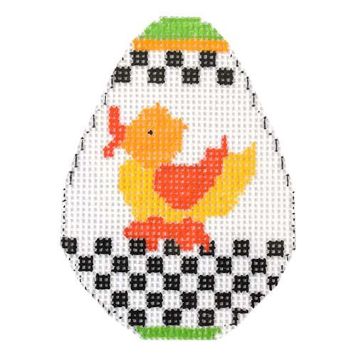 Checkerboard Chick Egg with Stitch Guide
