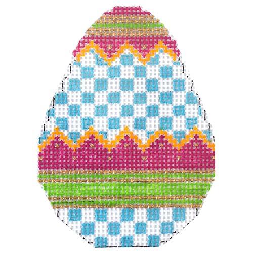 Checkerboard Egg with Stitch Guide