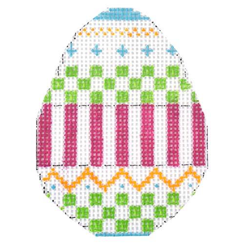 Checkerboard Stripes Egg with Stitch Guide