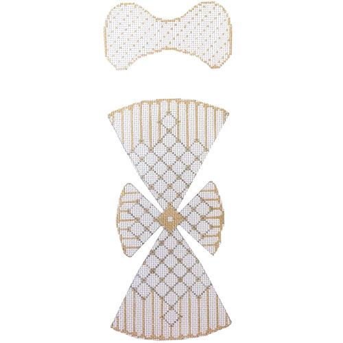 The White 3D Angel on 13 with Stitch Guide