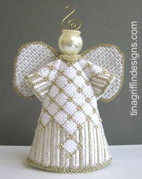 The White 3D Angel on 13 with Stitch Guide - Image 2