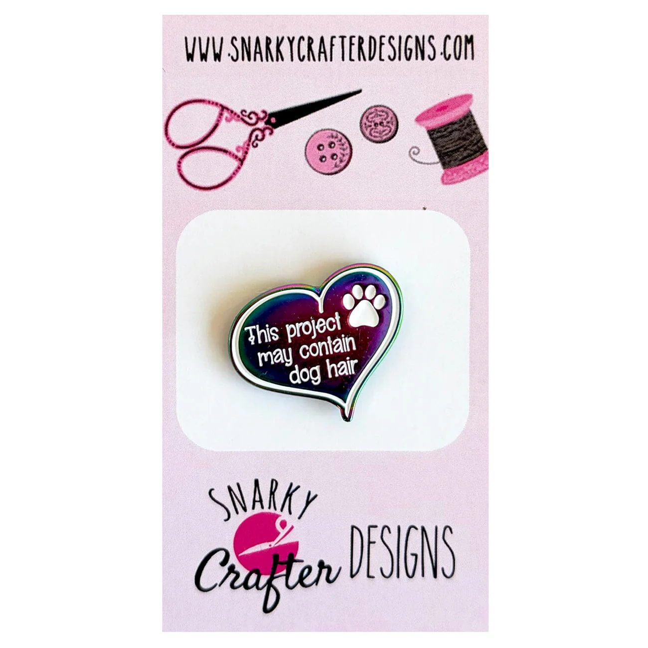 This Project May Contain DOG Hair Heart Needleminder
