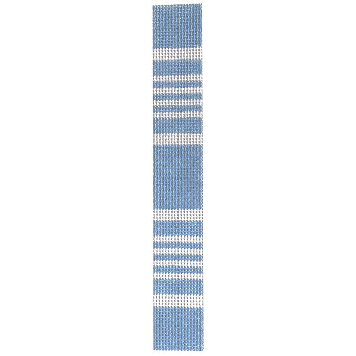 Ticking Stripe Key Fob - Sky Blue