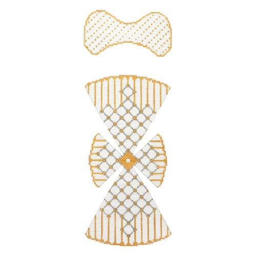 The White 3D Angel on 18 with Stitch Guide