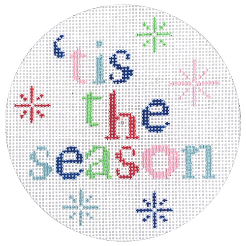 Tis the Season Round with Snowflakes