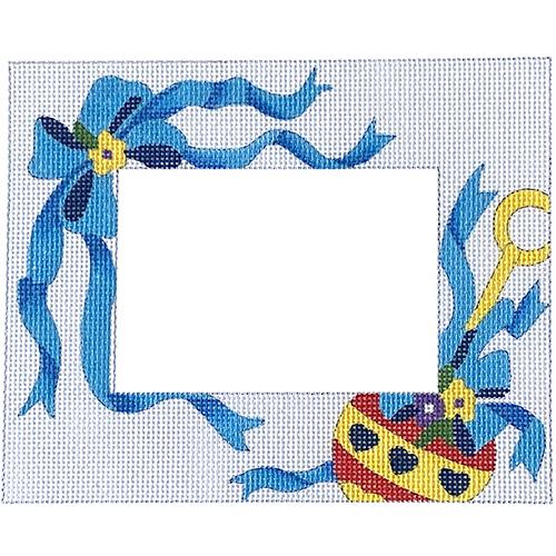 Baby Rattle with Blue Bow Frame