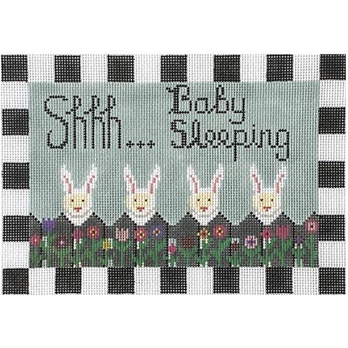 Baby Sleeping Bunnies with Black/White Border