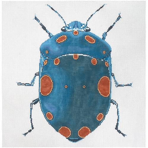 Big Bug - Teal w/ Orange Dots