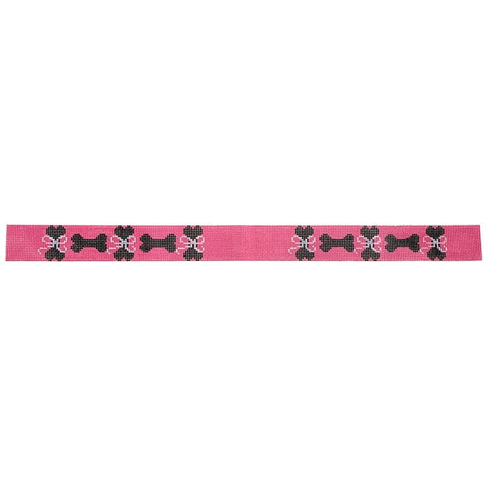 Dog Bones on Pink Dog Collar