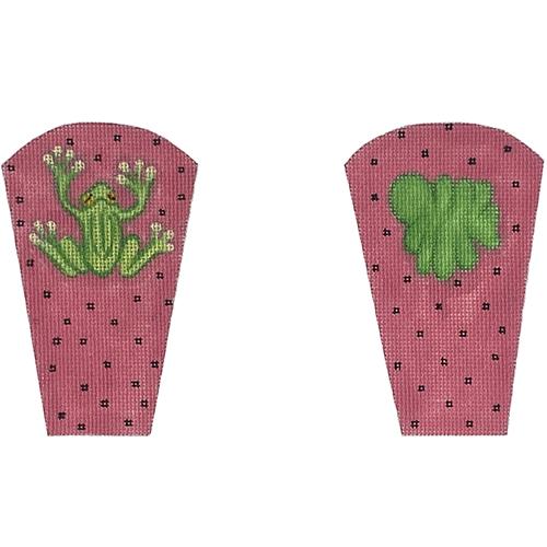 Frog on Pink Scissors Case w/ Black Dots