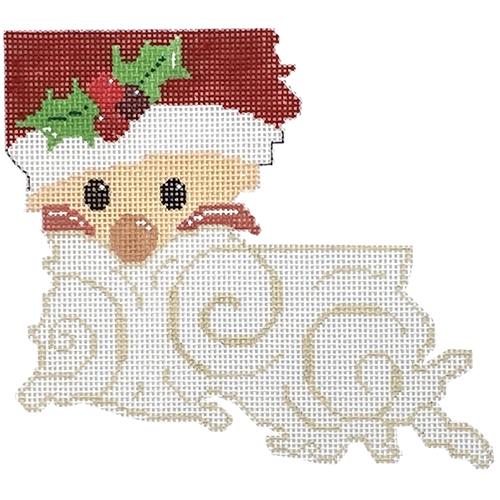 State Shaped Santa - Louisiana