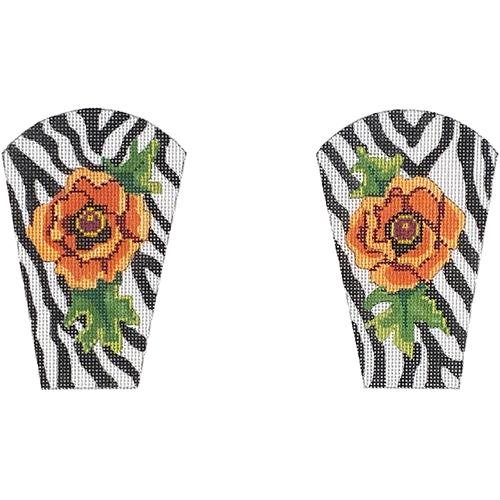 Zebra with Orange Poppies Scissor Case
