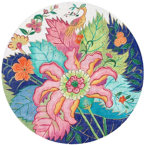Tobacco Leaf Round Pillow