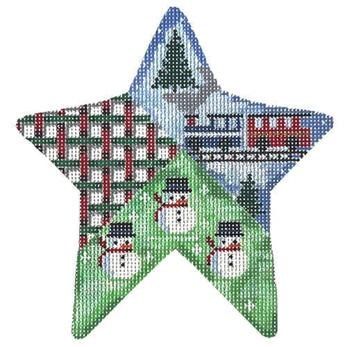 Train Snowman Star