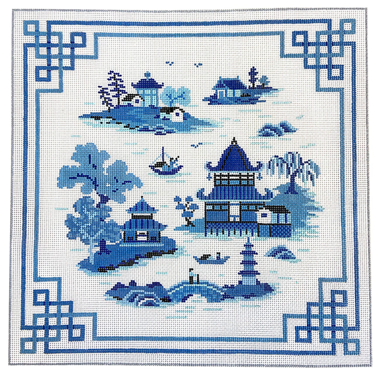 Tranquil Blue Landscape, Square on 13