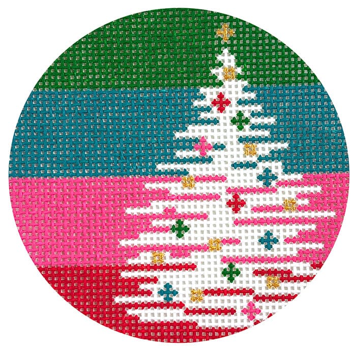 Tree on Stripes Round on 13