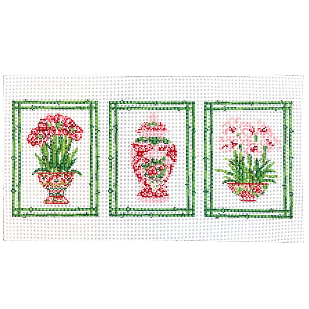 Trio of Porcelain Florals