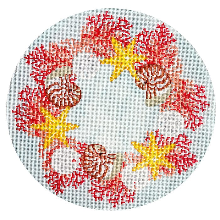 Tropical Coral Wreath Round