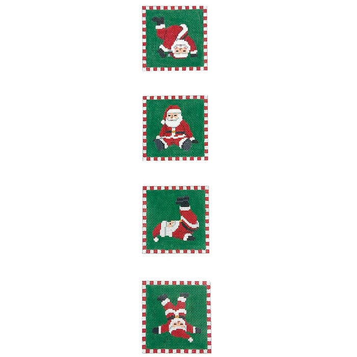 Tumbling Santas, Coaster Set