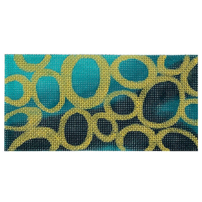 Turquoise & Gold Circles 3x6 Insert