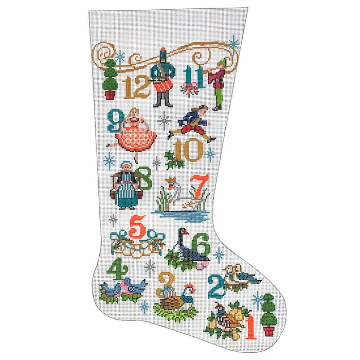 Twelve Days of Christmas Stocking
